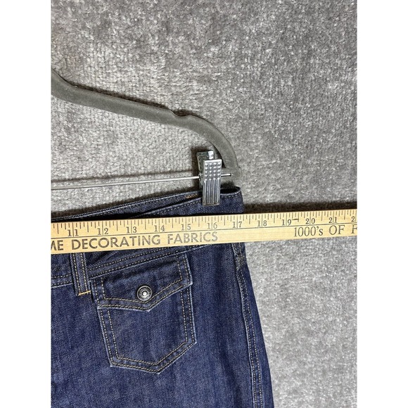 GAP Low Rise Boot Cut Trouser Jeans Womens Size 12 Blue Denim Flap Pockets - Picture 6 of 9